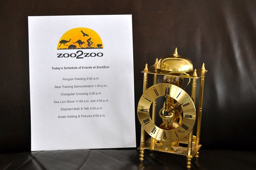 Zoo Schedule Events Clock