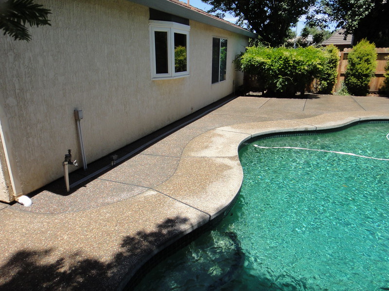 Exposed Aggregate Pool Deck Extension