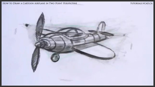 learn how to draw a cartoon airplane in two point perspective 047