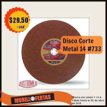 Disco Corte #733 Austromex by Aceros Murillo