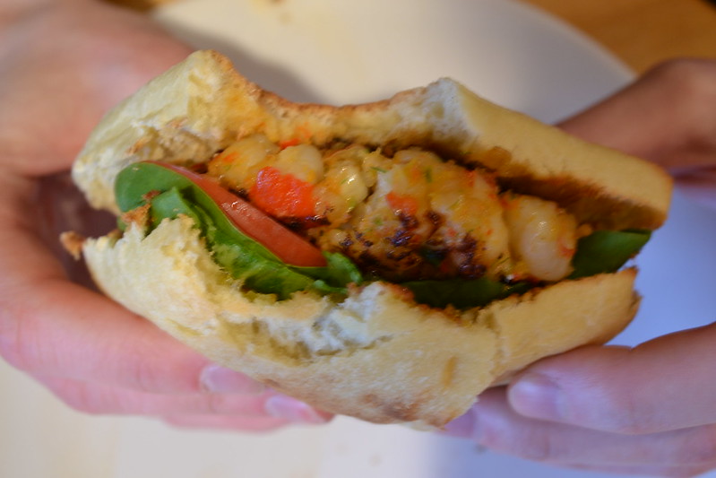 orange aioli shrimp burgers | things i made today