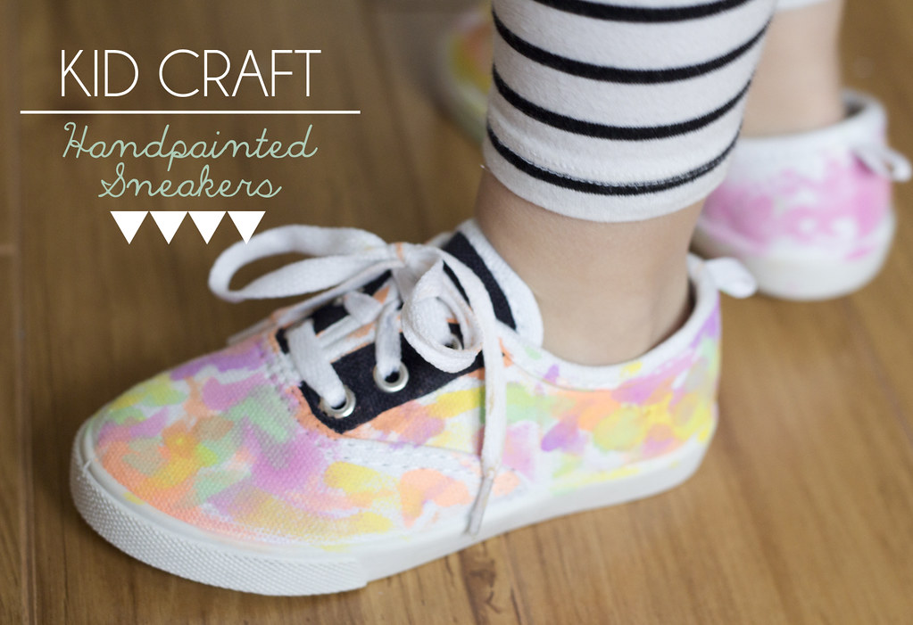 Kid craft: handpainted sneakers