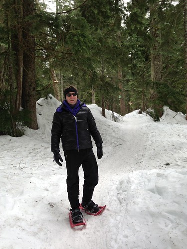 Snowshoeing with Grace on Hollyburn