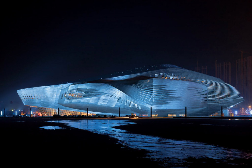 Dalian International Conference Center design by Coop Himmelb(l)au