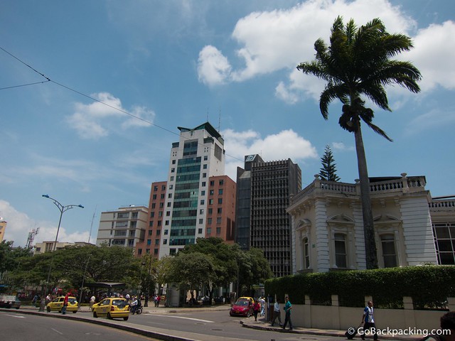 View toward Parque Santander in downtown Bucaramanga