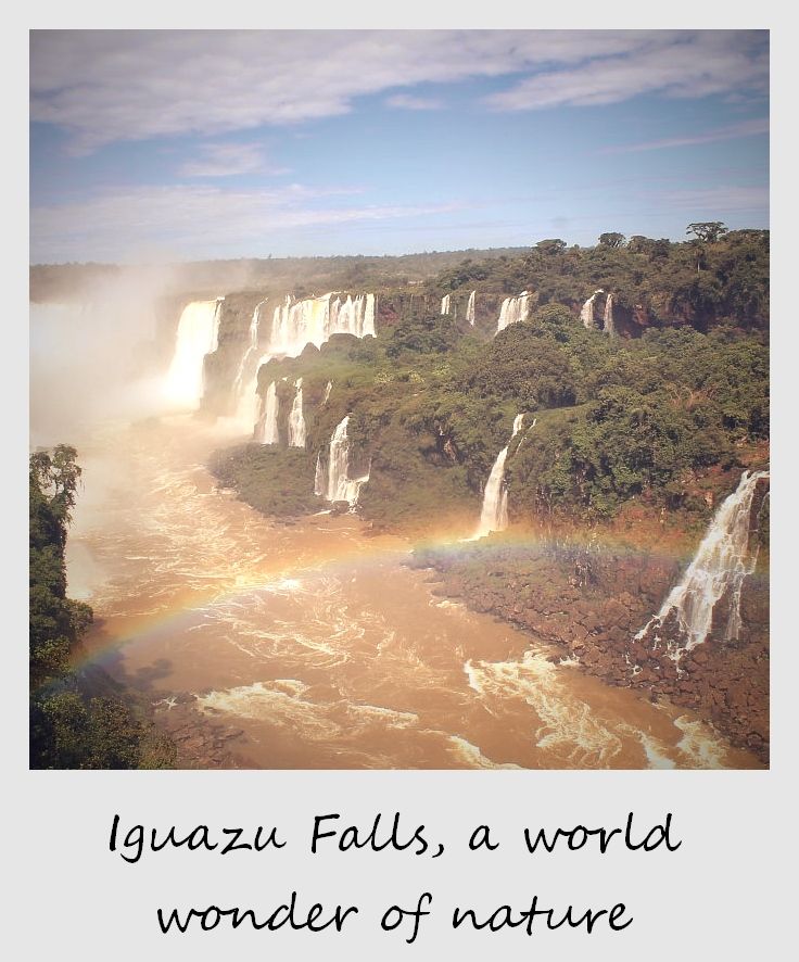 polaroid of the week argentina iguazu falls with rainbow