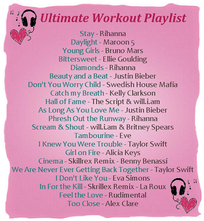 Workout music playlist