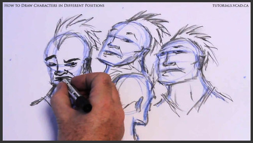 learn how to draw characters in different positions 020
