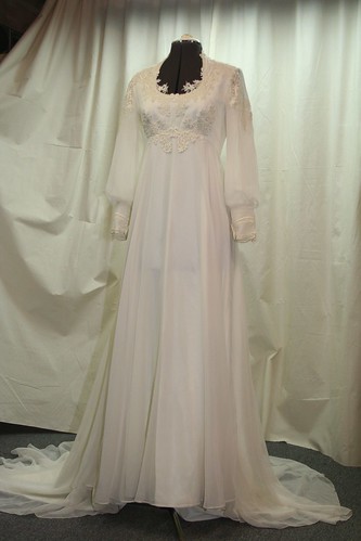 March 2013 vintage wedding gown -original front