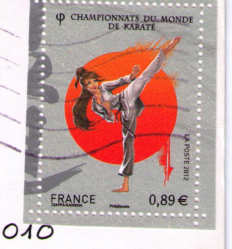 French Karate stamp