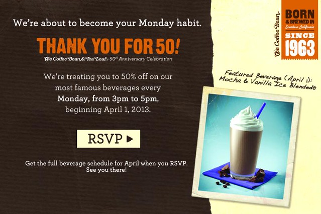 Thank You For 50! Anniversary Celebration of The Coffee Bean & Tea Leaf Philippines