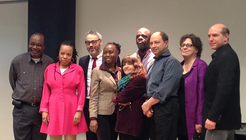 Organizers and participants at New School for Shirley Clarke's The Cool World
