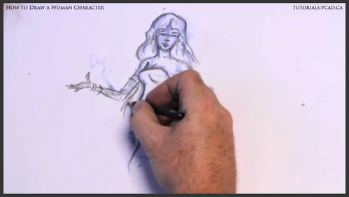 learn how to draw a woman character 013
