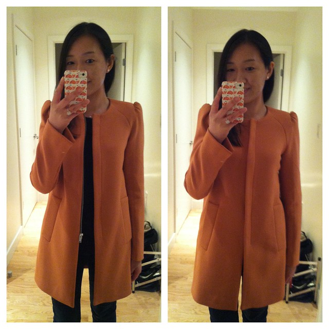 Zara Coat With Gathering On The Shoulder (Ref. 5274/043)