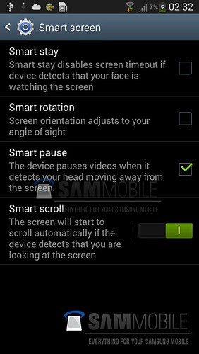 Samsung Galaxy S4 Smart Screen