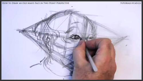 learn how to draw an old man's face in two point perspective 019