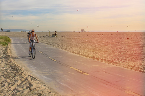 Biking in Venice Beach