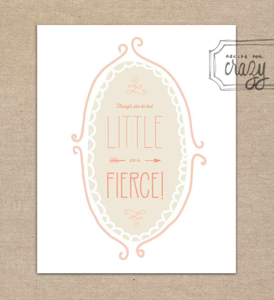 little but fierce - 8x10 Print