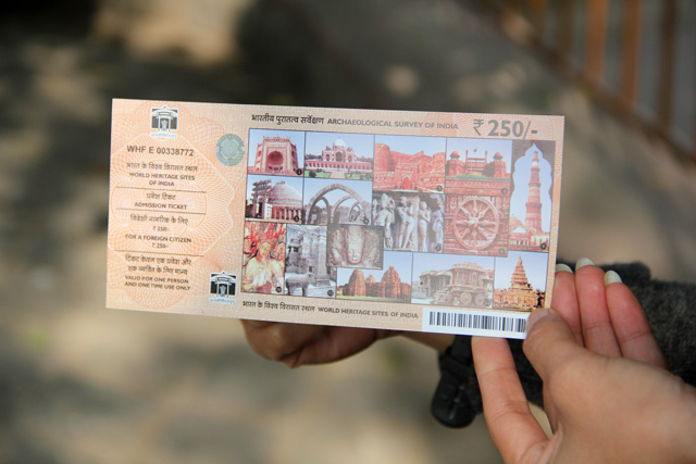 Entrance fee to Qutub Minar is 250 Rupees