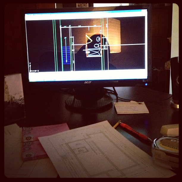 Trying to make a full bath fit into my basement. Haven't done this in awhile. #architecture #autocad #architect
