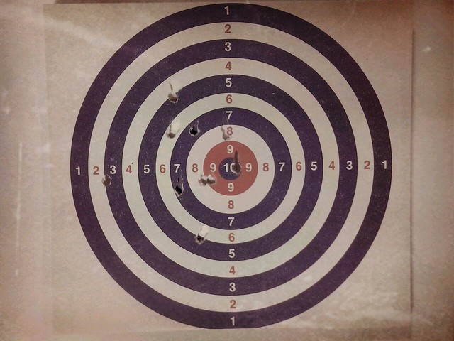Target. Pistol shooting, 20 Feb 2013