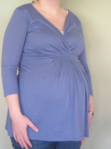 blue maternity shirt