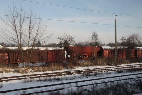 Rake of abandoned wagons outside Regensburg