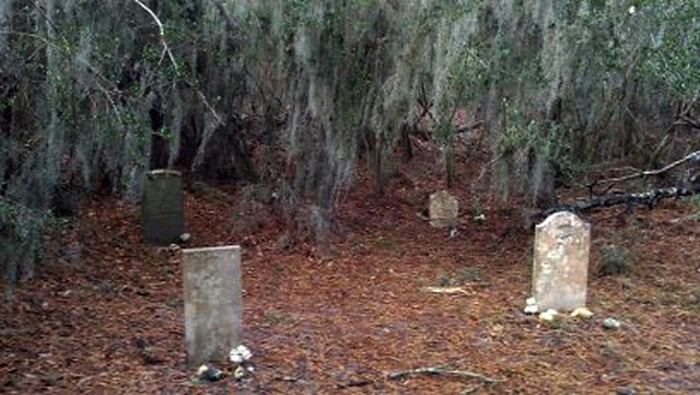 Conserved cemetery at Wash Woods