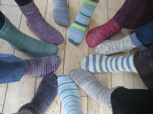 All of us in Kristina's socks