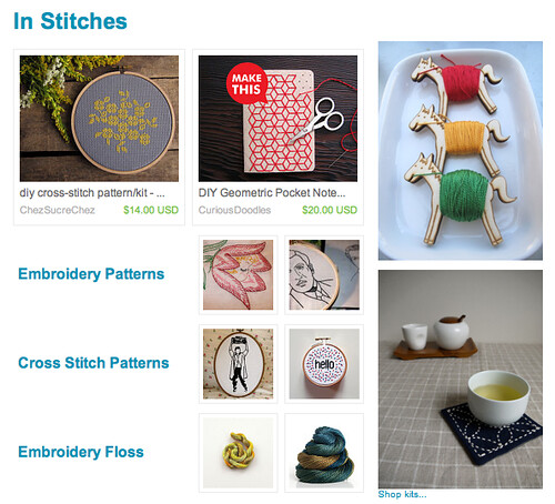 Etsy Finds: In Stitches - my Flossy the Pony Embroidery Floss Bobbins featured!