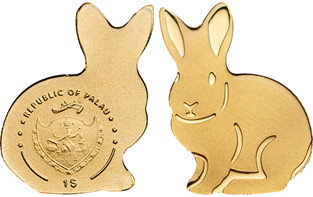 Palau Easter Bunny coin