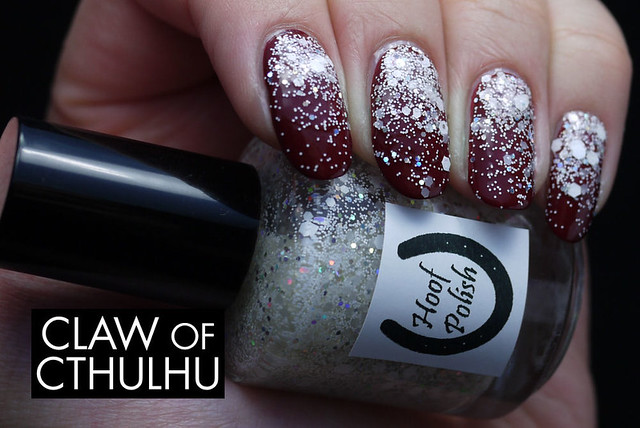Hoof Polish Just One More Time Swatch (gradient with OPI Skyfall)