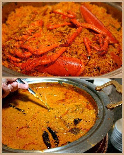 Lobster briyani and Norwegian Saithe Fish Curry