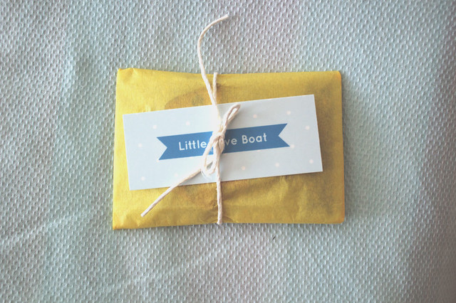 Wrapped Little Love Boat brooch