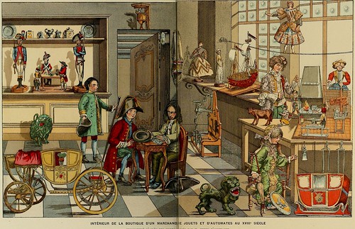 004-Interior de una tieda de juguetes en el siglo XVIII-Histoire des jouets….1902- Henry René d’ Allemagne