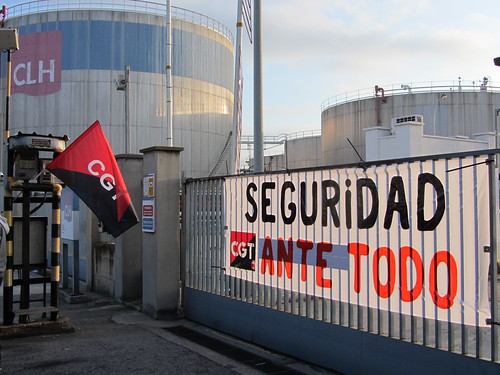 Imatge a CLH :Protesta per la seguretat a petroquimica de Tarragona