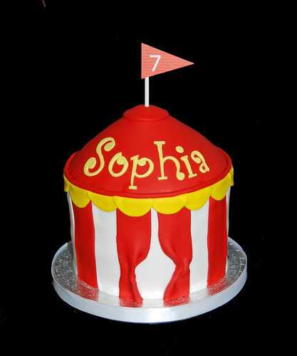 7th birthday circus cupcake tower