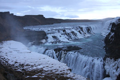 Cascada de Gullfoss en el suroeste de Islandia