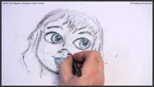 learn how to draw a young girls face 018