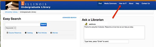 The How Do I page is linked in the top-most menu on the UGL homepage.