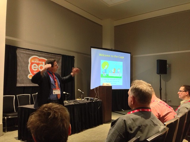 Rick Hess @AEIeducation discussing "Cage-Busting Leadership" [PIC] #sxswedu