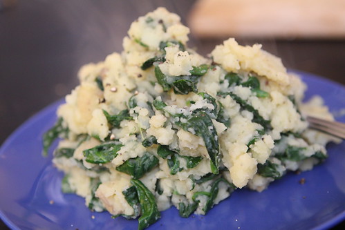 Spinach and Olive Oil Mashed Potatoes