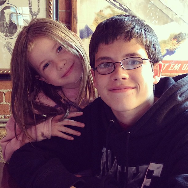 I'm a lucky mom.  These are two great kids.  :) #latergram