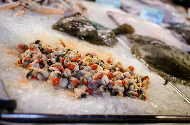 At the Rialto Market in Venice all sorts of seafood!