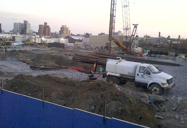 Whole Foods Gowanus -mounds of dirt