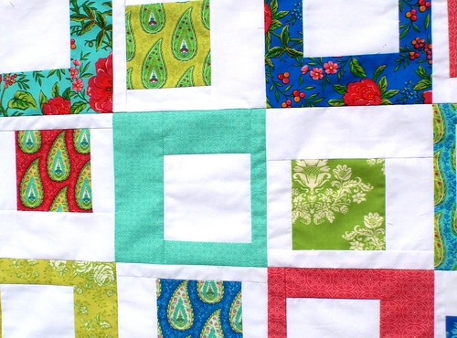 WIP - Summer House off centre squares quilt