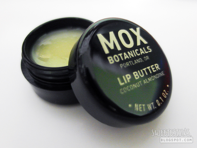 bellabox march 2013 mox botanicals lip butter coconut almondine