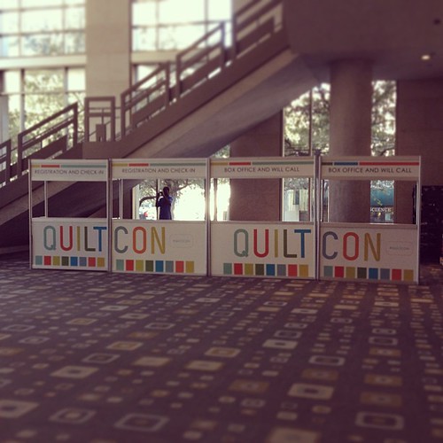 You won't miss the check in desk at #quiltcon !