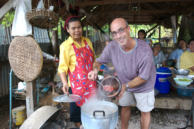 Robert Danhi-making Tom Yum in Thailand