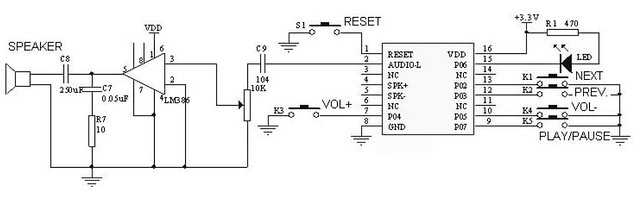mp3 mode and audio amplifier